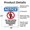 Signmission Do Not Enter Authorized Sign, Vinyl Decal, 18in W x 24in L, 2PK OS-2PACK-NS-D-1824-V-11167 - alternate 4